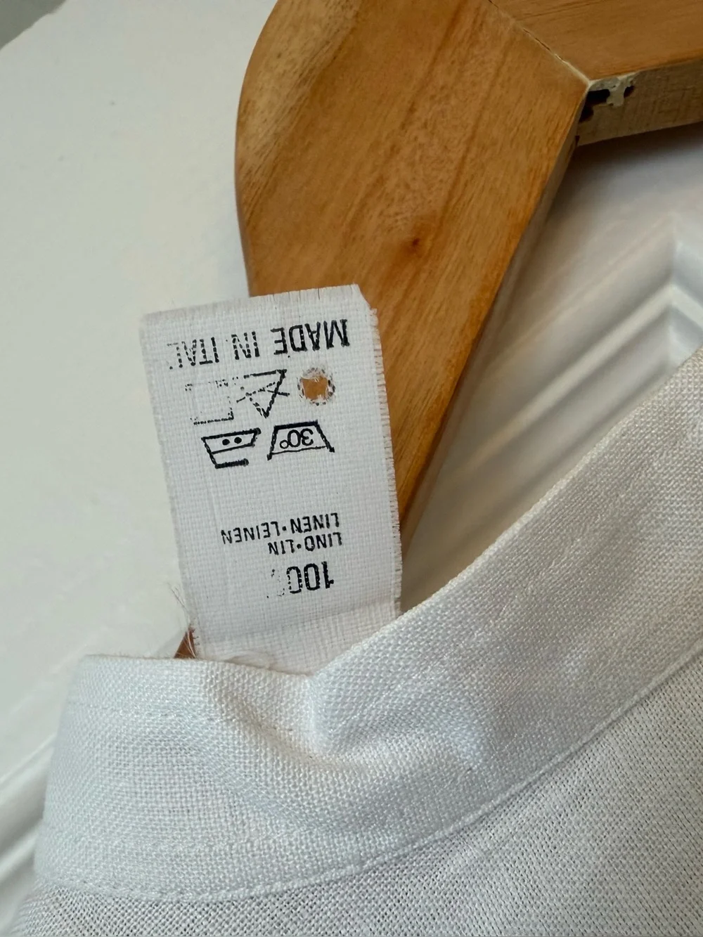 Bamford & Sons white linen men’s shirt - Picture 4 of 4